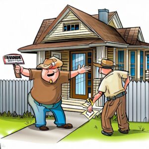 Homeowner blocking government inspector